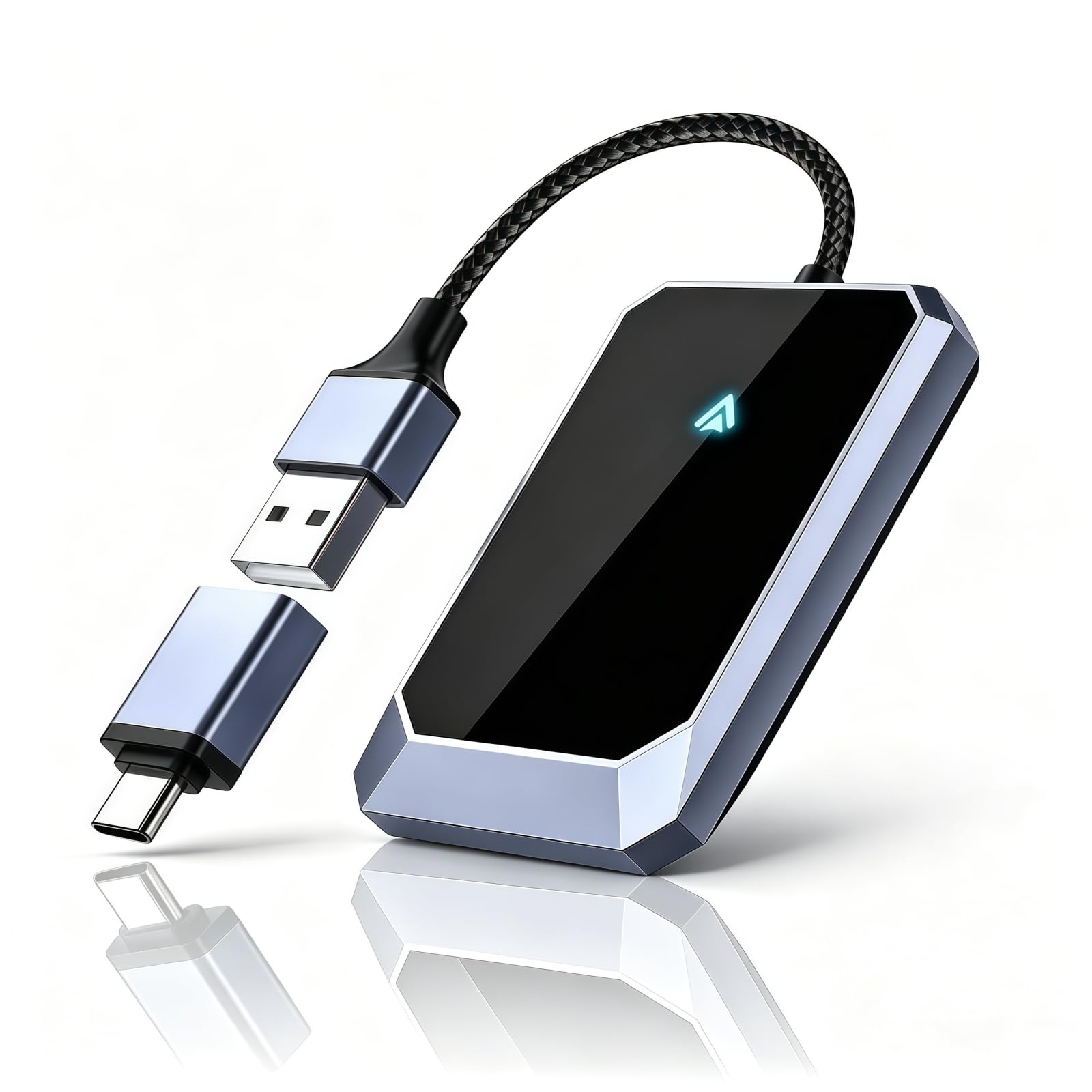 Aswoema Android Auto Wireless Adapter - Instant Connection, Gray | Carplay wireless adapter, Converts Wired to Wireless, Compatible with Android 10+ & Cars from 2015