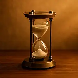 Ampulheta Decorativa de Metal Retro Vintage em Vidro com Areia Pó Suporte Bronze Dourado 17cm Objeto Decorativo para Sala Escritorio Advogado Presente Torre Eiffel