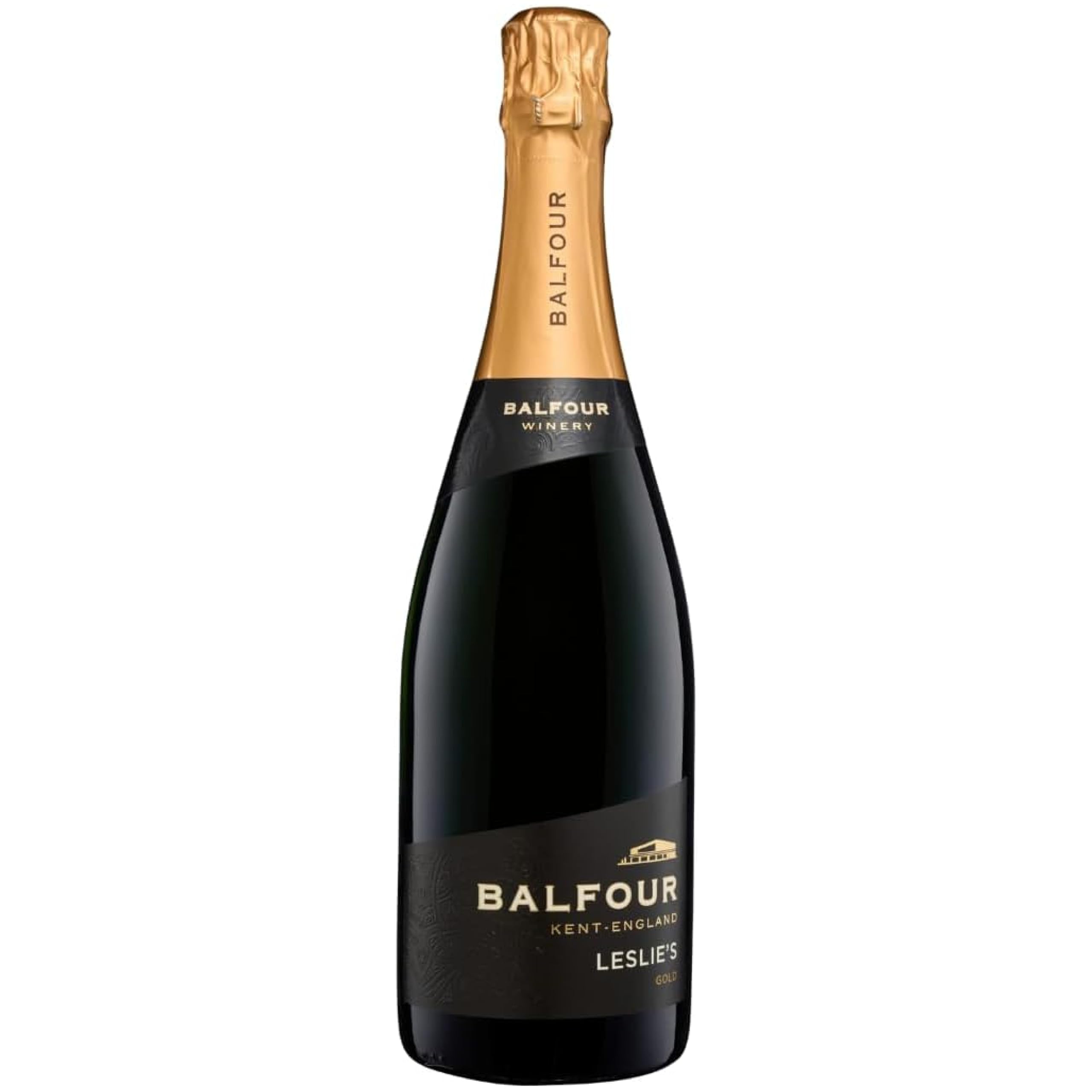 Balfour Leslie’s Gold NV English Sparkling Wine from Kent, Traditional Method, Multi-Vintage Extra Dry Style Brut & Demi-Sec, Chardonnay-Led Blend, 75cl, 12% ABV – Great for Celebrations & Gifts