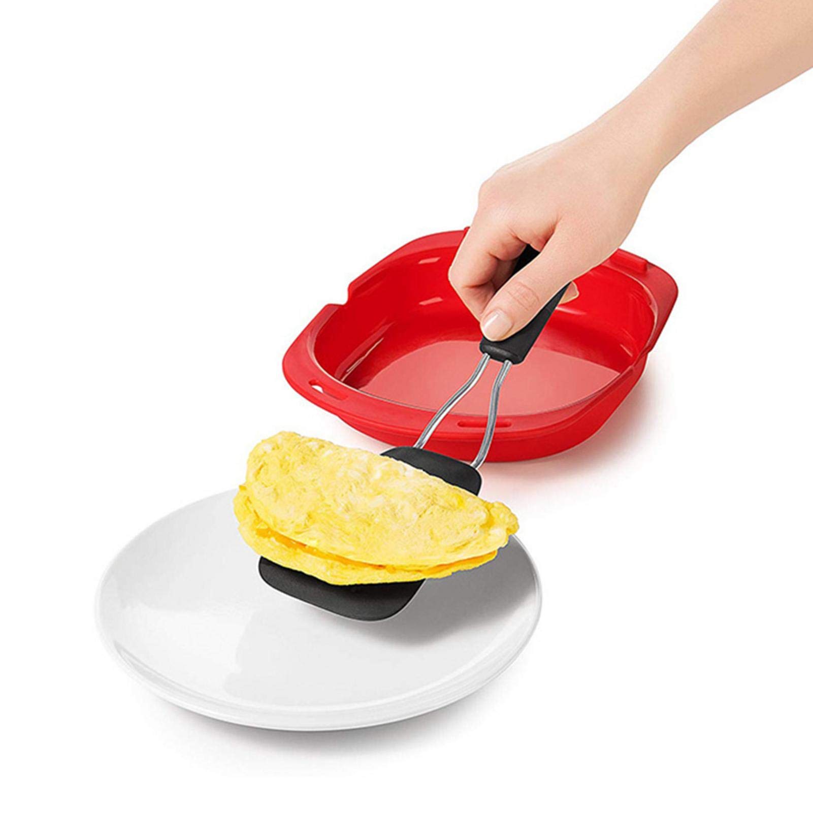 Mikrowellen-Omelett-Maker – Antihaft-Silikon-Omelettpfanne integriertes Design für einfache Eierrollen & schnelles Frühstück, perfektes Luftfritteusen-Zubehör und Omelett-Werkzeuge