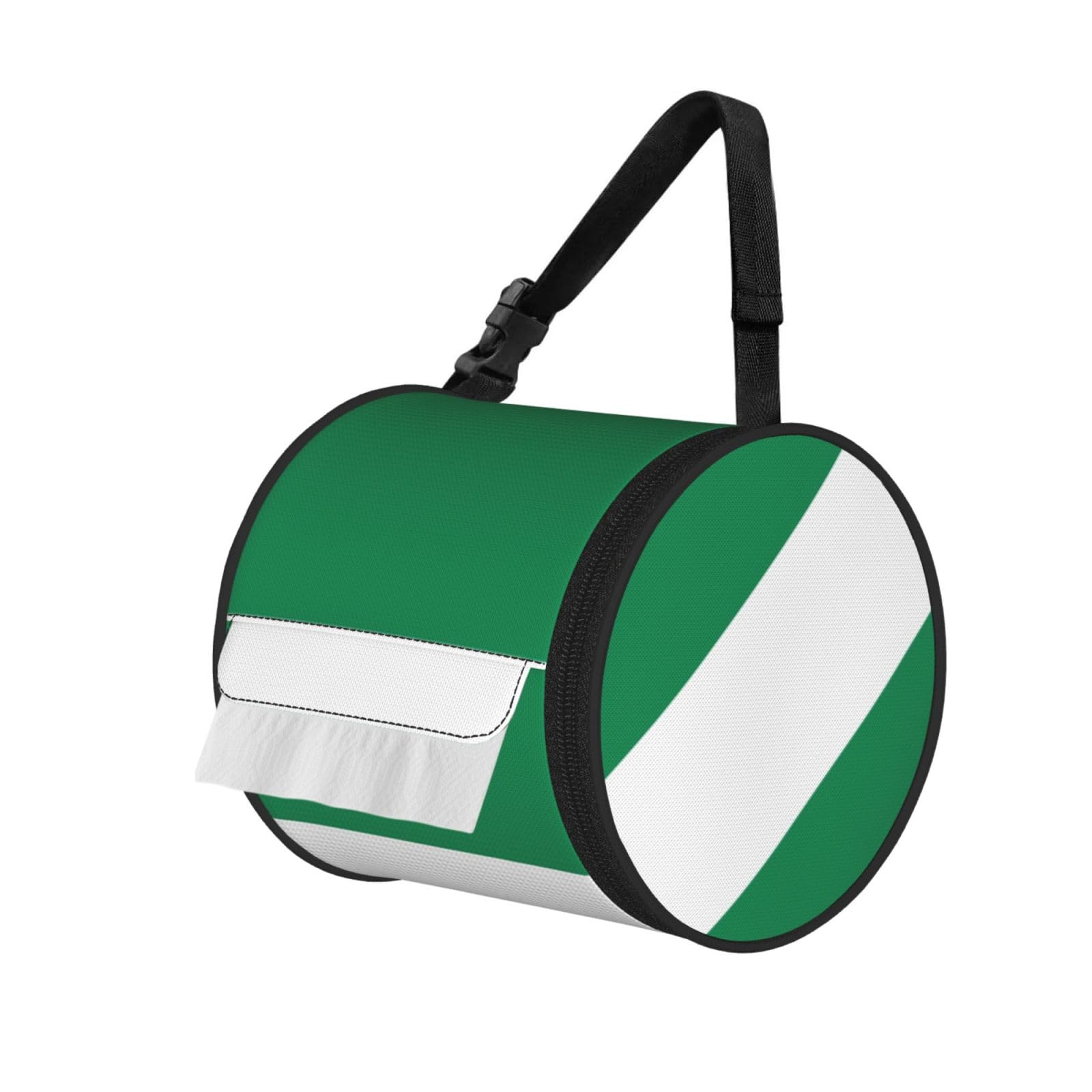 Flag of Nigeria Printed Portable Tissue Roll Case, Standard-Size Fit, Oxford Cloth for Wall Camping Backpack