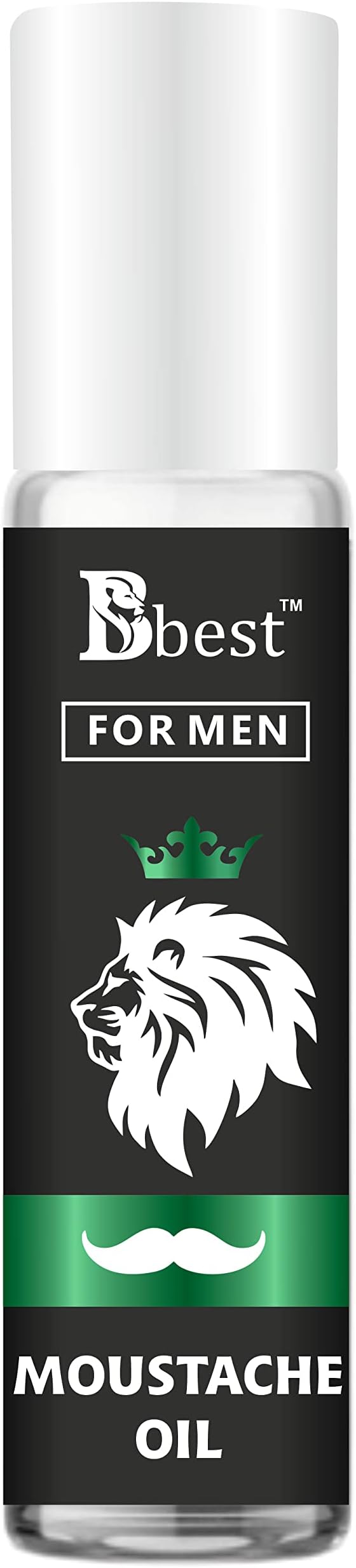 BBest Mustache Growth Roll On - 9 ml with with Almond and Coconut Oils | Promotes hair growth | Stimulates Hair Follicles | Easy to use