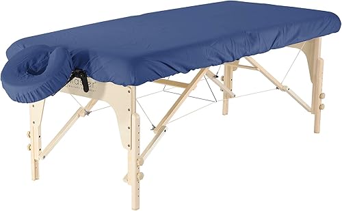 Master Massage Dignity  Luxury Juego de funda de mesa de microfibra cubierta de mesa y funda de cojín de cara 2 piezas azul