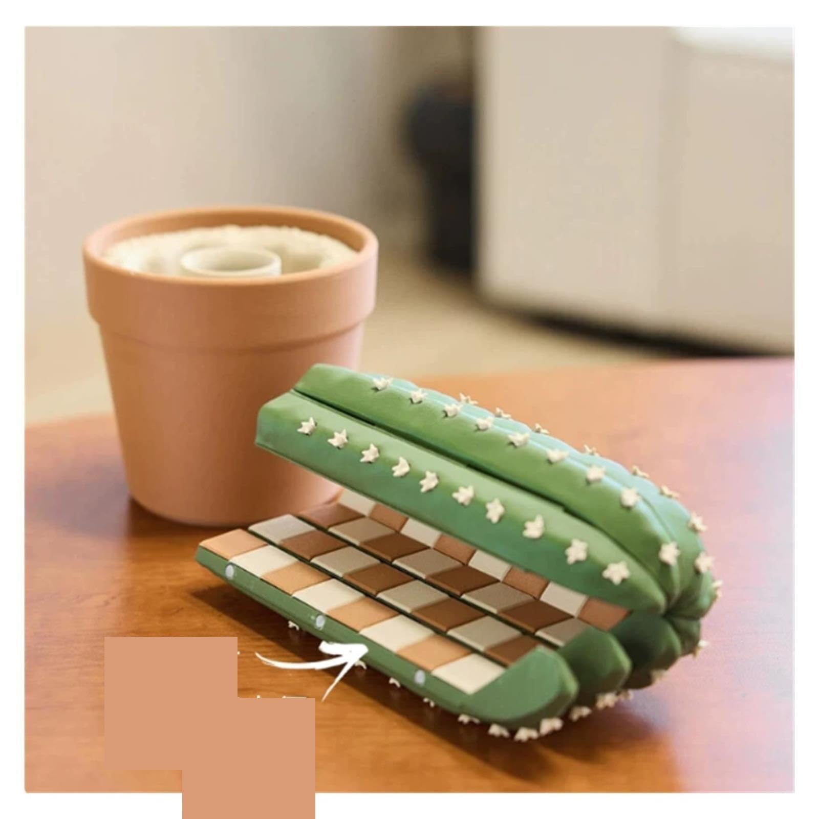 Set di scacchi internazionali a forma di cactus | Scacchiera in vaso con contenitore nascosto, gioco da tavolo strategico da tavolo decorativo