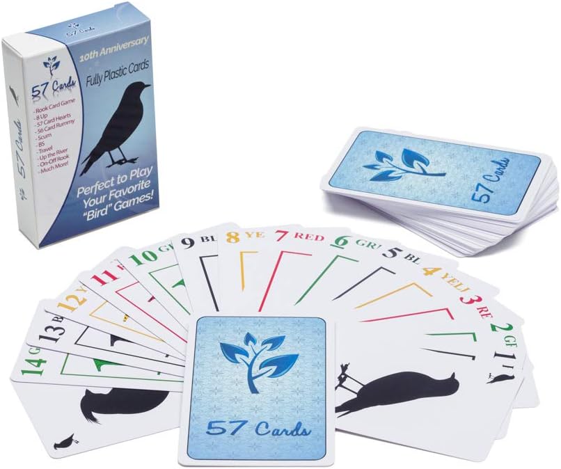 Plastic Bird Cards 10th Anniversary Deck. Durable, Waterproof, & No Fraying.