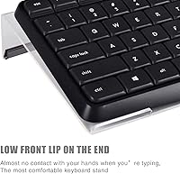 Vista 5 de Refrze Soporte para teclado de computadora, soporte para teclado de PC, soporte para teclado titulado, soporte de bandeja de teclado de acrílico