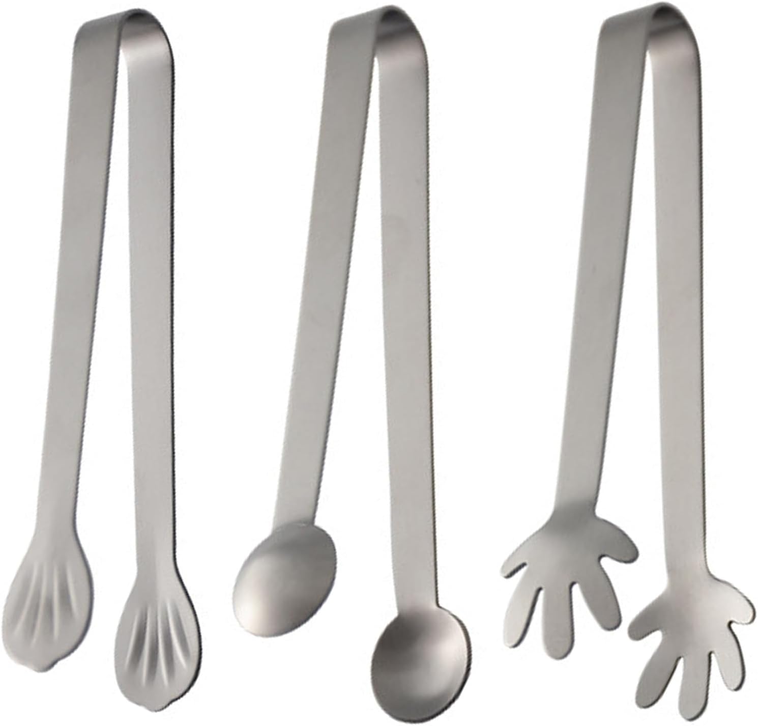 Stainless Steel Sugar Tongs With Ergonomic Grip For Dessert Coffee Baking & BBQ Buffet Serving Utensils Ergonomic Stainless Steel Tongs