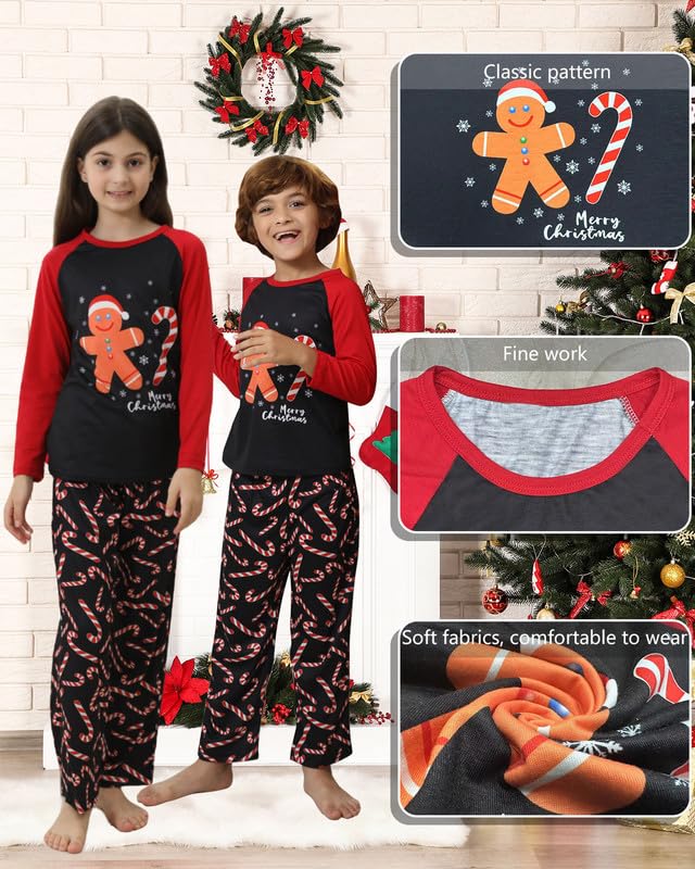 Pigiami Natalizi per Tutta la Famiglia, Pigiama Natale Famiglia Invernale Pigiama Natalizio, Manica Lungo Donna Uomo Pigiami di Natale Famiglia, Pigiami Natale Coppia Pigiama Natale Bambino Bambina
