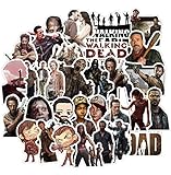 V-Harna Walking Dead Stickers Pack | 50 PCS Vinyl Waterproof for Water Bottles Car Laptop Luggage Skateboard Motorcycle Snowboard Phone Cute Decal Kids Teens Girls
