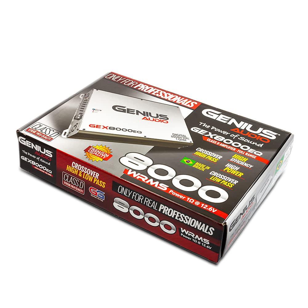 Genius Audio GEX8000EQ Digital Full Range Car Amplifier Monoblock 8000