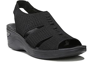 Bezee Women's Double Up Slingback Wedge Sandals: Comfort and Style Combined!