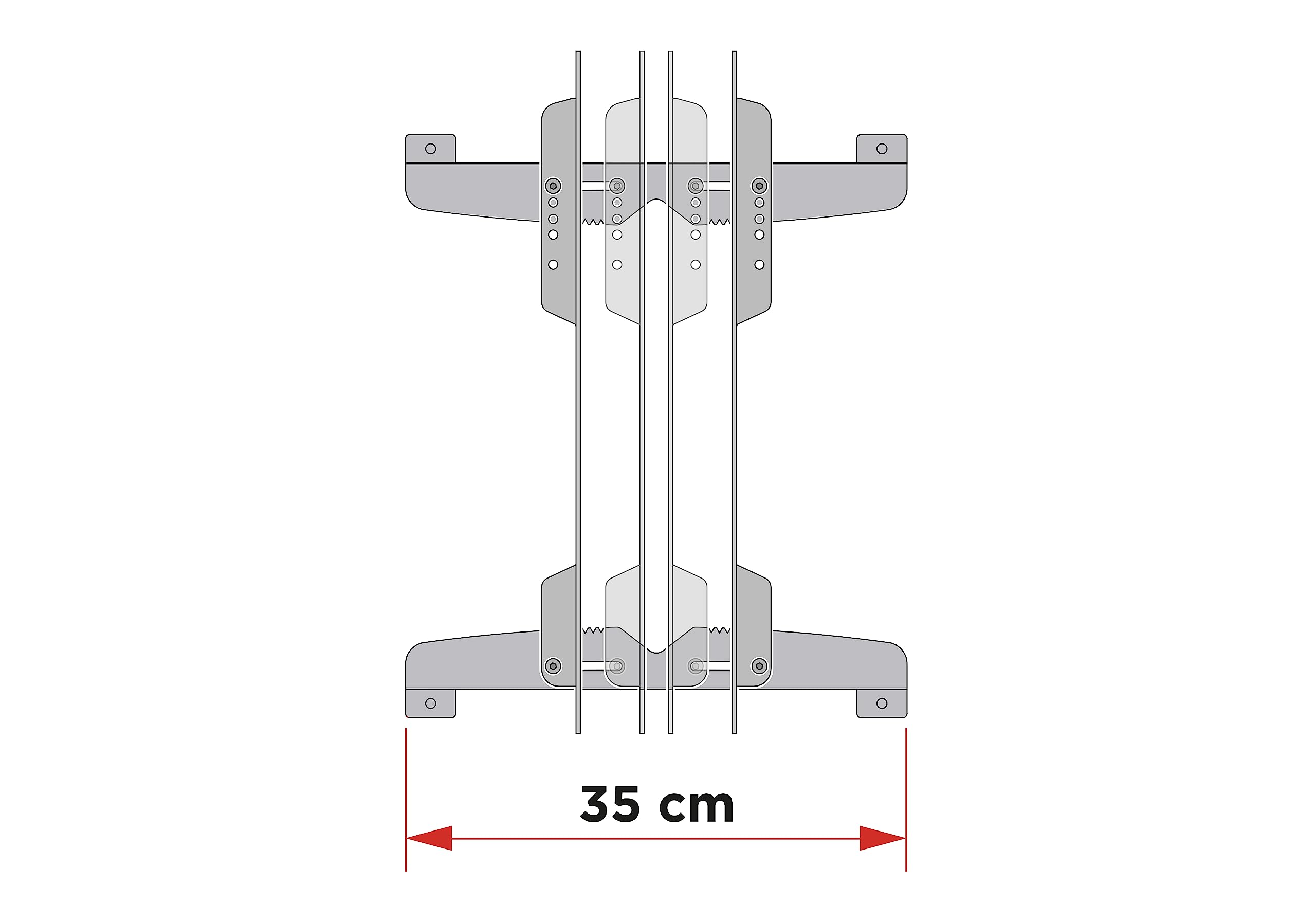 Meliconi MyBike Supporto Universale per Bicicletta da Terra, Supporto Bici da Terra per Esterno e Interno, Spessore Gomma Regolabile, 4 Gommini Stabilizzanti, Made in Italy