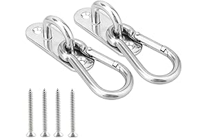 2 Set Wall Hammock Hanger Hook | Suspension Stainless Steel Swivel Mount