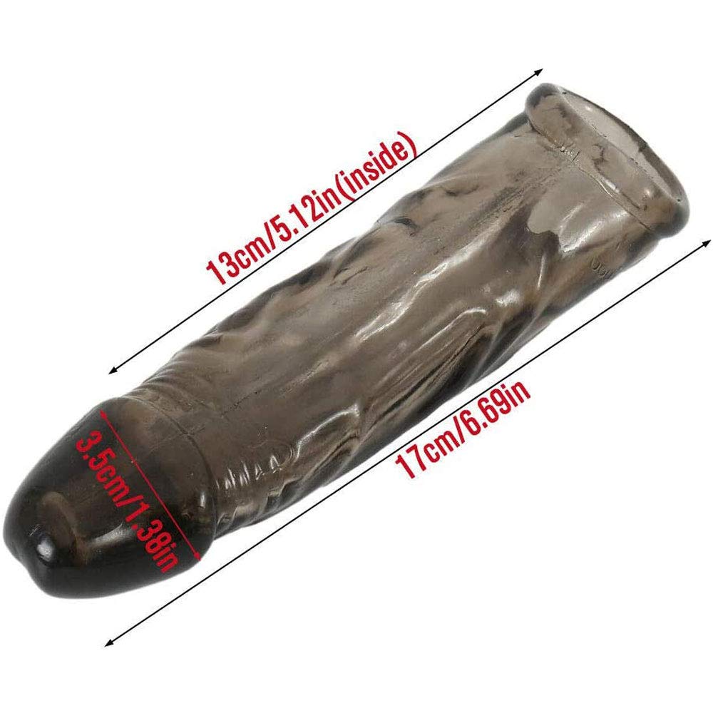 Estensione Pennis Extender, Ingrandimento del Pene Realistico Manicotto del Pene Morbido TPE Manicotto del Pene Preservativi Riutilizzabili Maschili Dick Dildo Giocattoli Erotici del Sesso