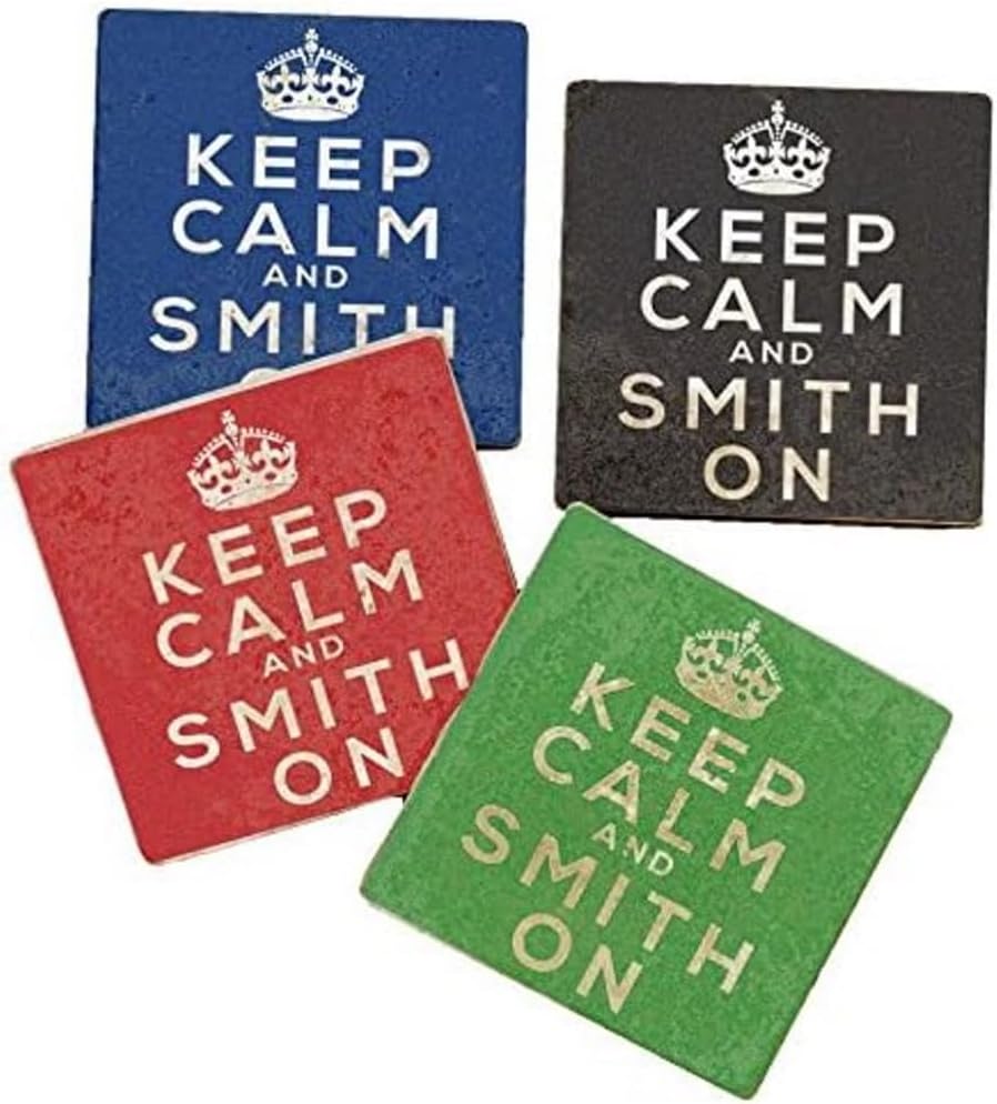 Infusion Vintage Initial and Couple's Name Personalized Tumbled Travertine Coasters - Set of 4