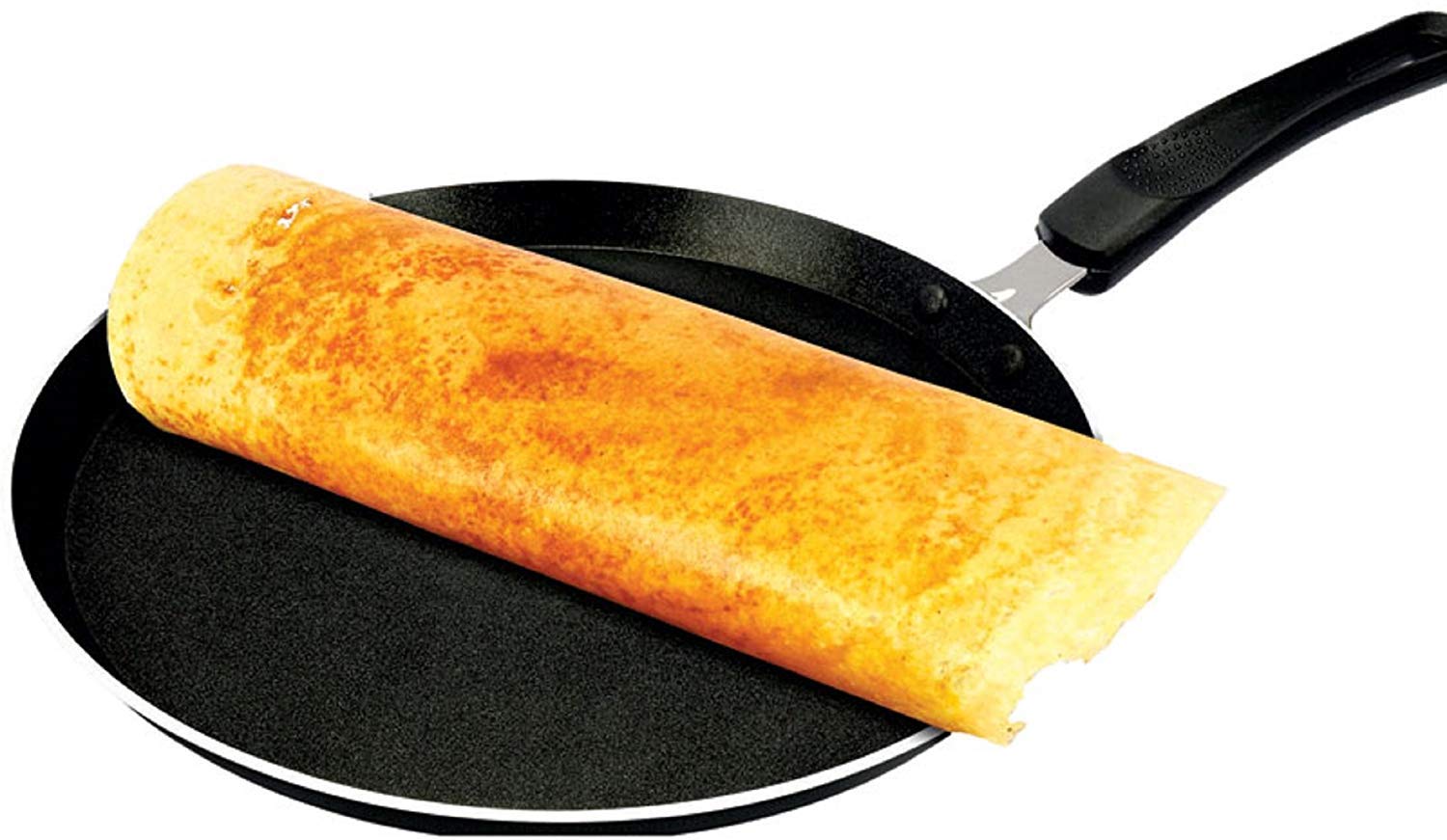 iTrendsClassic Nonstick/Hard-Anodized/Induction base Coated Dosa Tawa 3 MM Thick 28 CM Dia Crepe Pan
