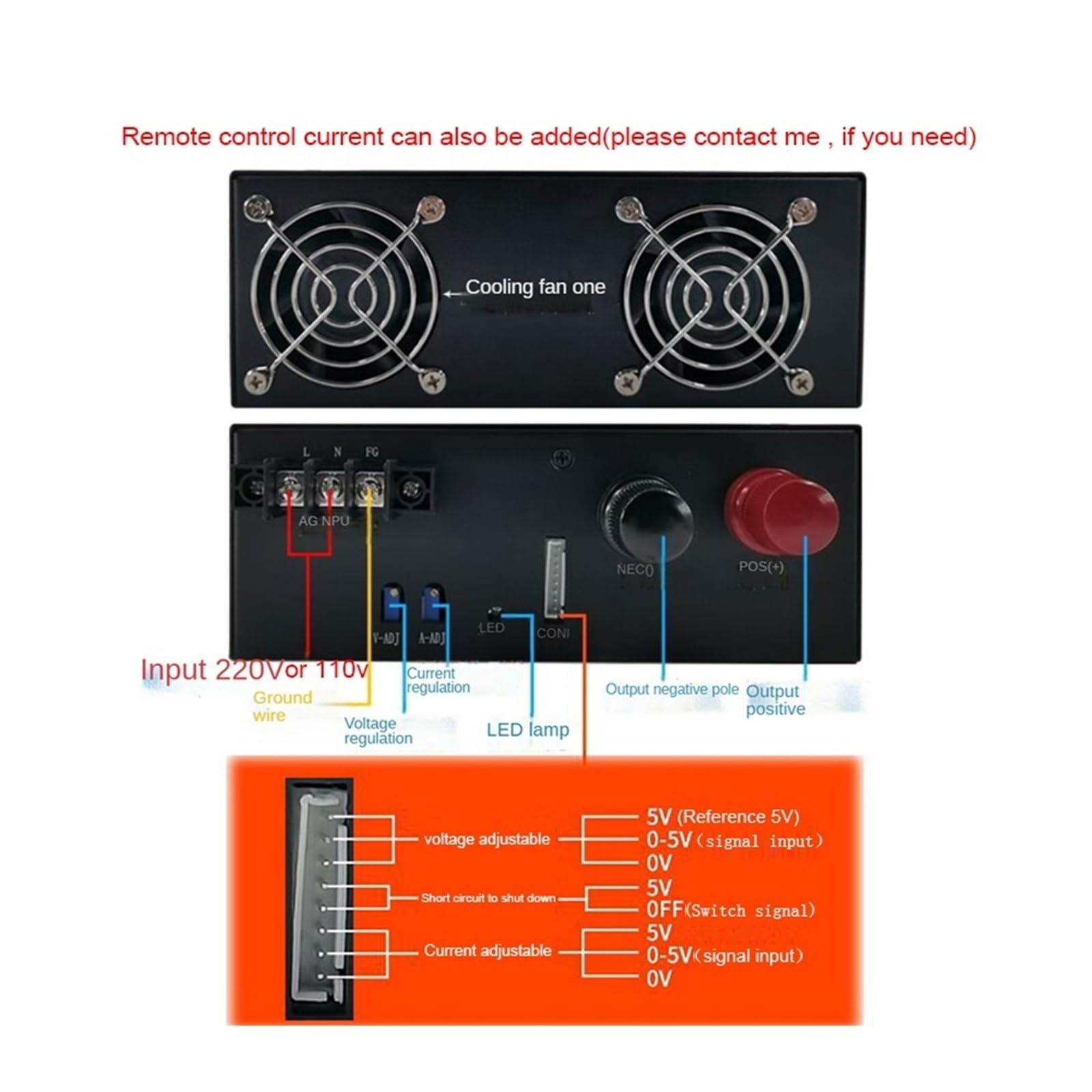 3000 W Uniwersalny Regulowany Zasilacz Impulsowy O Dużej Mocy 12V-80V 50A-125A Transformator Zasilacza CC/CV Wszechstronny i wydajny(0-80V 0-37A,With display)