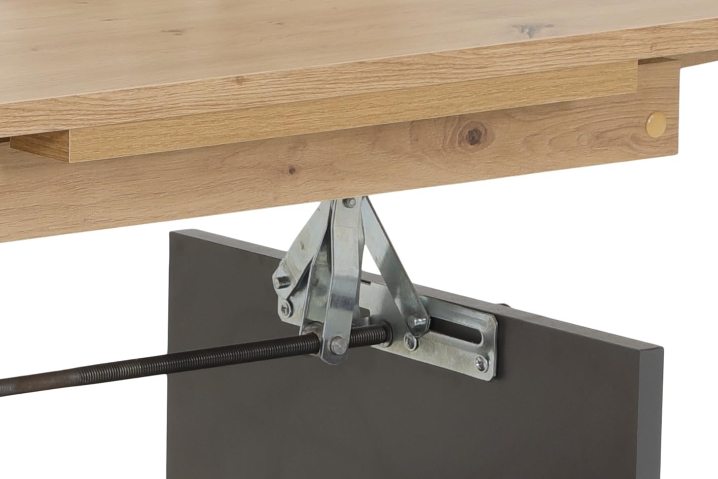 Hela Tische, Couchtisch Wohnzimmertisch Marcel, Holzwerkstoff melaminbeschichtet, Artisan Eiche, ausziehbar 90-142cm, höhenverstellbar mit Kurbel 47-57cm