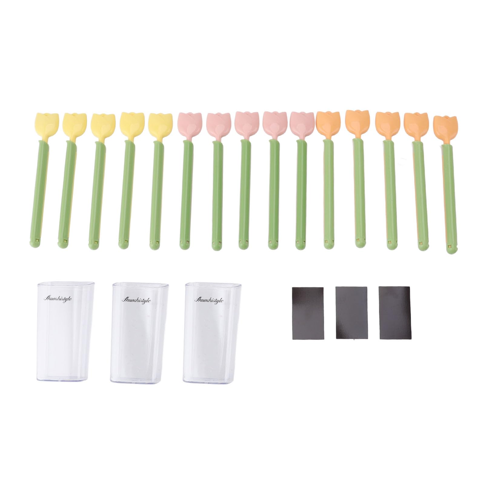 15PCS Magnet Sealing Clip, Tulip Multi Functional Bag Clips with Storage Box for Food Snack Storage
