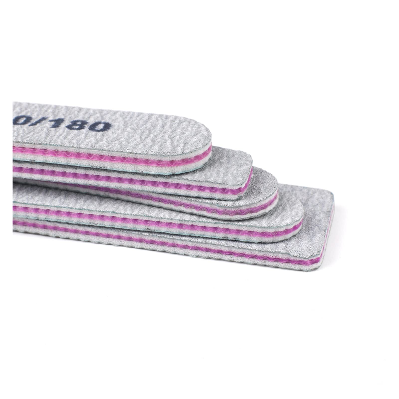 TRUSTTWO 50 Pz/Lotto Grigio Carta Vetrata Lima for Unghie 100/180 Double Sided Buffer Block Lucidatrice Pedicure Manicure Unghie artistiche Lime Unghie Accessori The 01