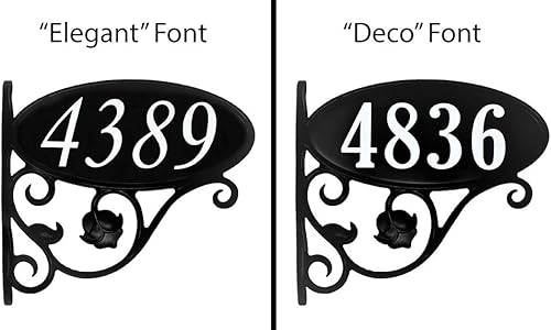 Miniatura 5 de Letrero de dirección de buzón de correo súper reflectante hecho a mano de doble cara de doble cara, grande, 4 pulgadas, números fáciles de leer - ML