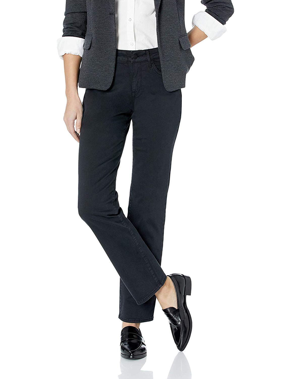 NYDJ womens Marilyn Straight Denim jeans, Black Bdm, 12 US — view 24