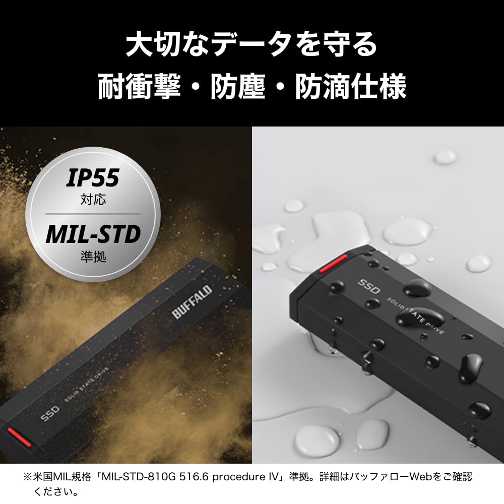 Amazon.com: バッファロー Buffalo External SSD 1.0TB Small Compact