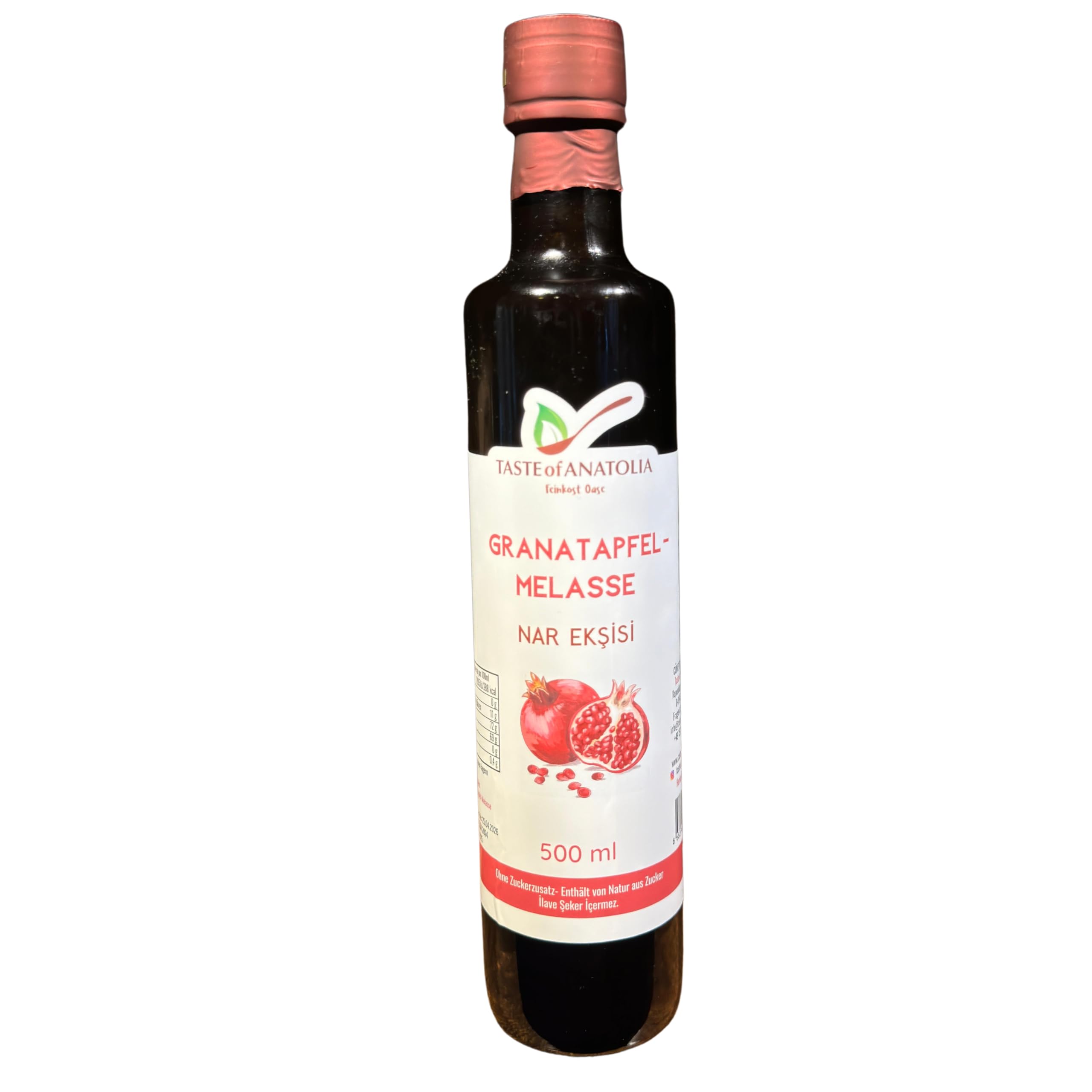 Granatapfelsirup pur 700ml - Granatapfelmelasse (Nar eksisi) 500 ml von TASTE OF ANATOLIA FEINKOST OASE, 100% natürlich. Aus HATAY-Türkei. (Namensänderung: auf Melasse 500 ml)