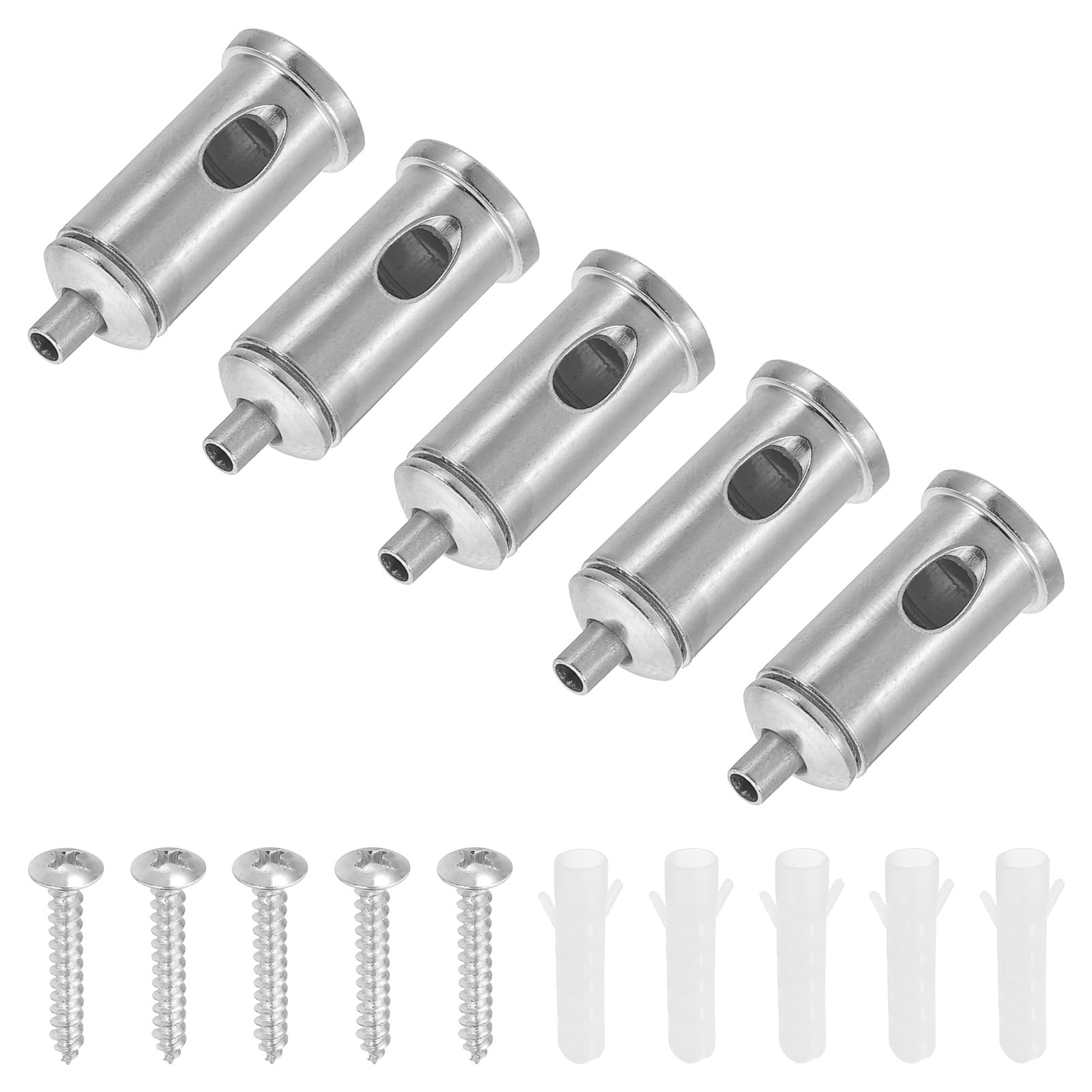 PATIKIL Cord Grip Connector 5 Pack Adjustable Steel Wire Rope
