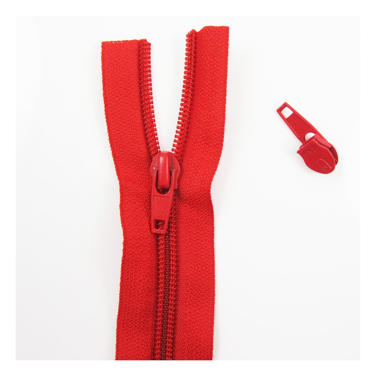 Beads4crafts 10 x ZIP SLIDERS FOR No.5 CONTINUOUS ZIPS *26 COLOURS* ZIPPER FASTENINGS ONLY! (RED (H8521))