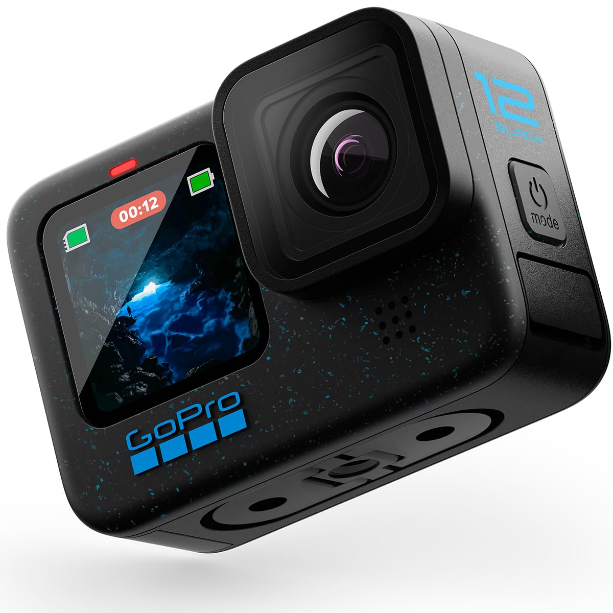 GoPro HERO12 Black – wasserdichte Action-Kamera mit 5,3K60 Ultra HD-Video, 27 MP Fotos, HDR, 1/1,9-Zoll-Bildsensor, Live-Streaming, Webcam, Stabilisierung (Generalüberholt)