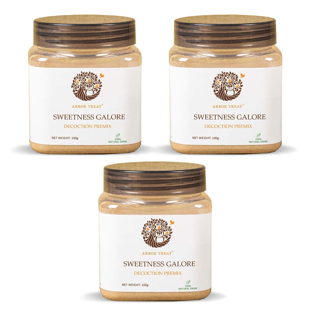 ARBOR TREAT Quick Sugar Management Support Kadha Sweetness Galore Jar | Decoction Premix, 100 g (Pack of 3)