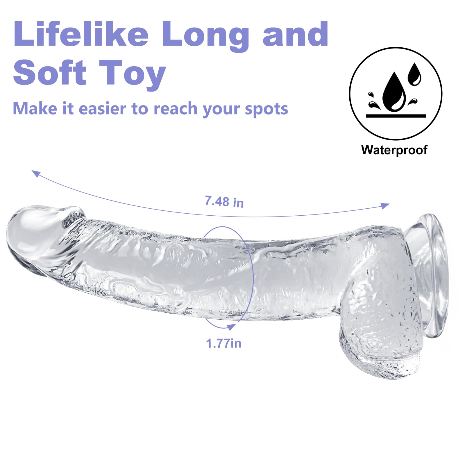 9.25 Inch Realistic Dildo Adult Sex Toys for Women Men, Lifelike G Spot Clitoral Black Huge Dildo with Strong Suction Cup for Hands-Free Play, Flexible BBC Anal Toys for Lesbian Strap-on G-Spot Dildos