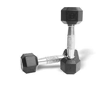 Watson Dumbbell Set, Hex Dumbbells Rubber Coated Caste Iron Hex Dumbbell, Anti Slip Grip, Hexagonal Shape For Home Gym Professional Strength Training, Weight Lifting & Workout Set For Men & Women (2.00, Kilograms) - image, photos