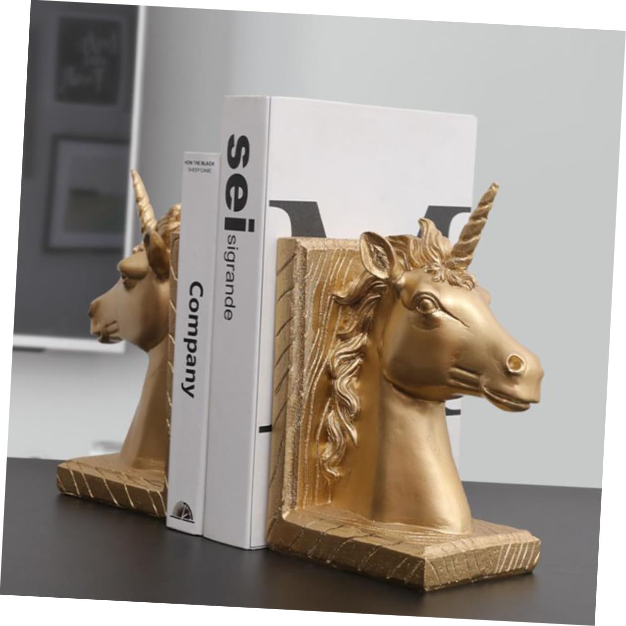 STOBOK Eleganti Fermalibri in Resina Set Da 2 Fermalibri Per Mensole Da Scrivania Per Decorare La Libreria