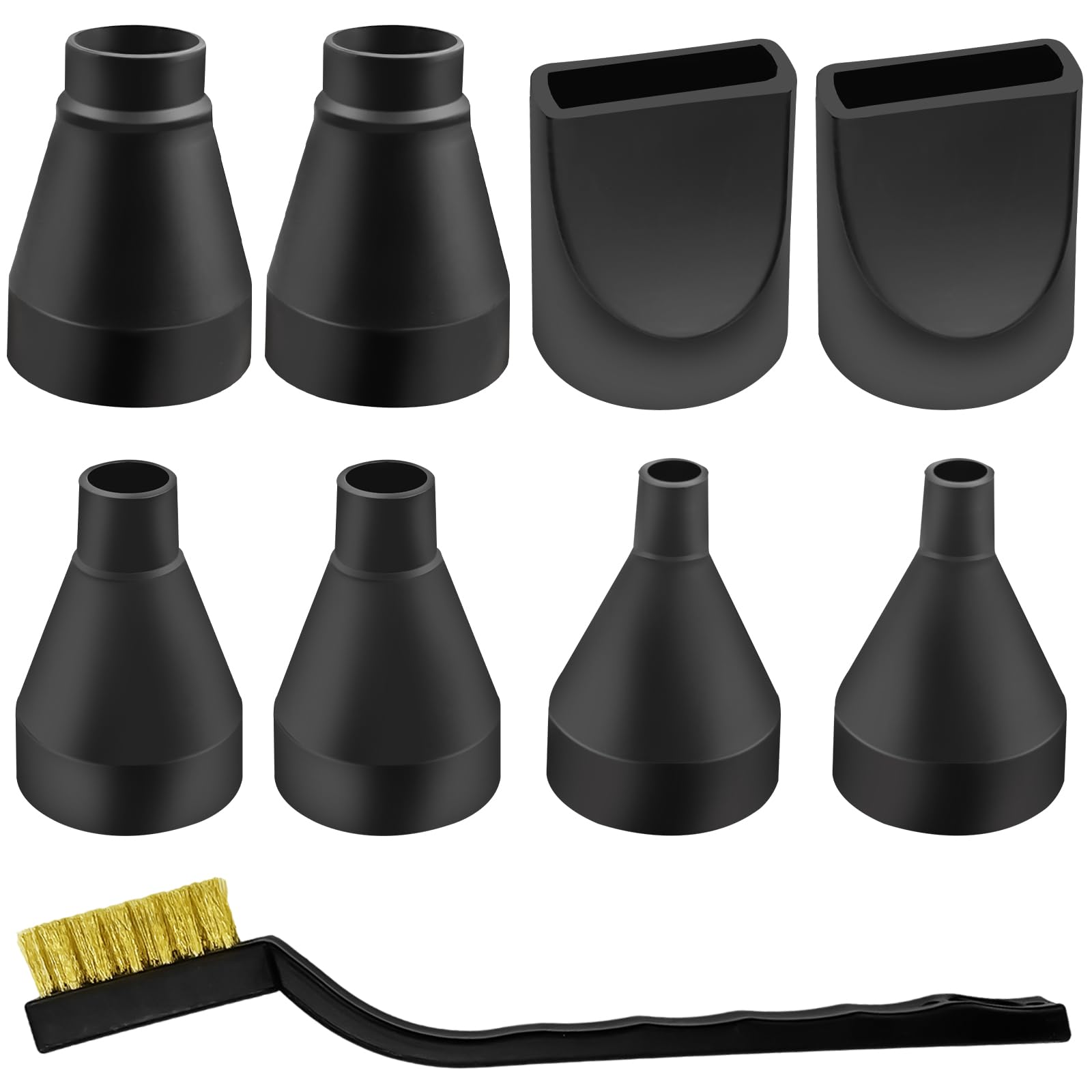 8pcs Electrical Mortar Sprayer Joint Gun Nozzles，Electric Mortar Injection Mortar Press Applicator Removable Nozzles of Cement Caulking Gun,with 1 Brush