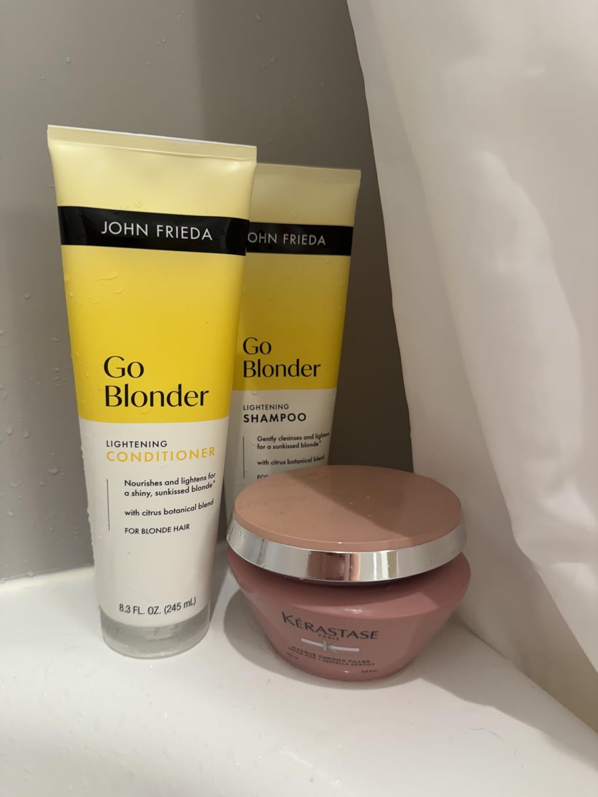 John Frieda Go Blonder Shampoo and Conditioner Set, Gradually Lightens Blonde Color Up, For Natural or Color-Treated Hair, 8.3 oz, Pack of 2