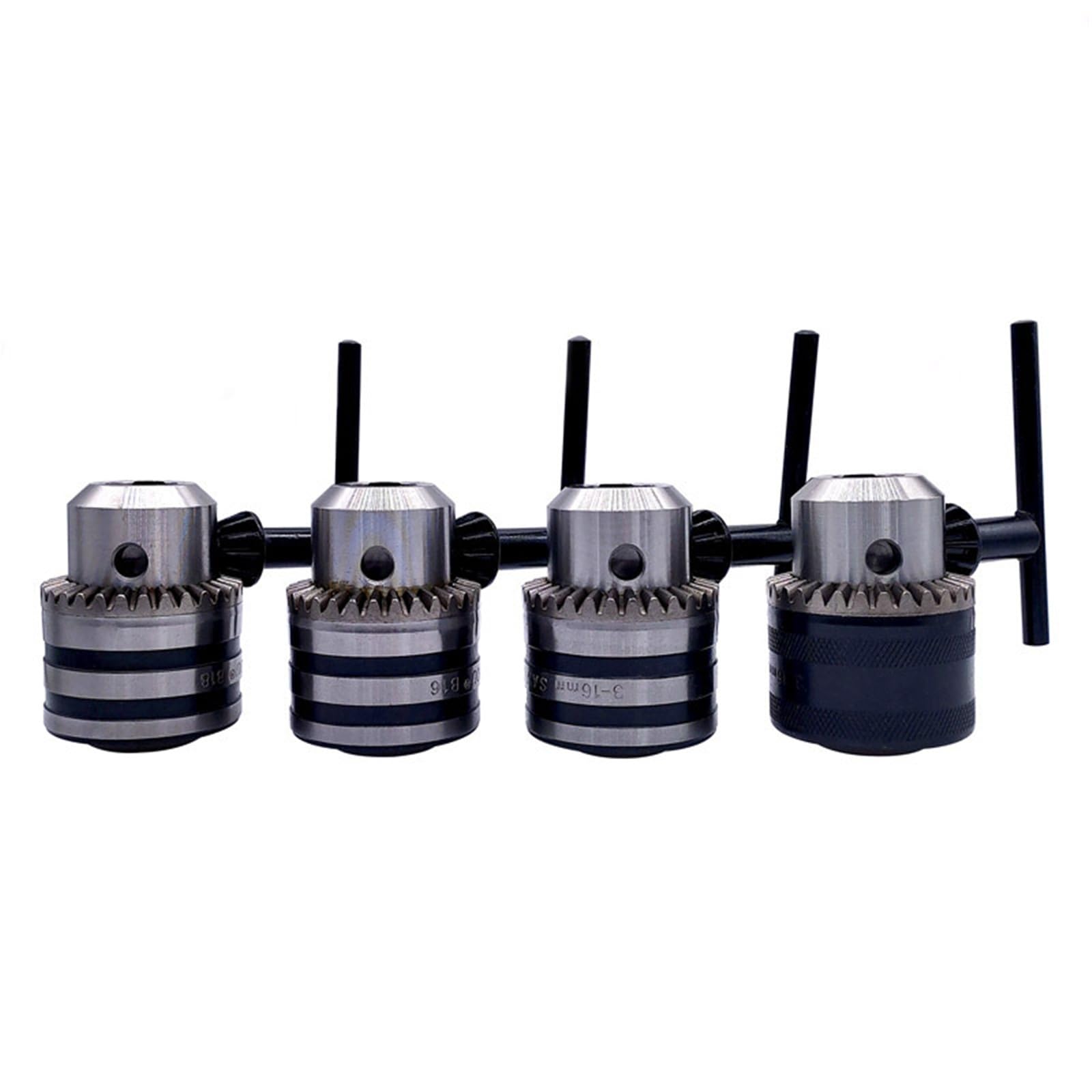 Portabrocas de 3 mordazas sin llave con rosca, 1-13mm, 3-16mm B16 B18 con adaptador de conversión de 1/2 pulgadas for conversión de llave de taladro eléctrico, 1 ud.(3-16mm 20UNF)
