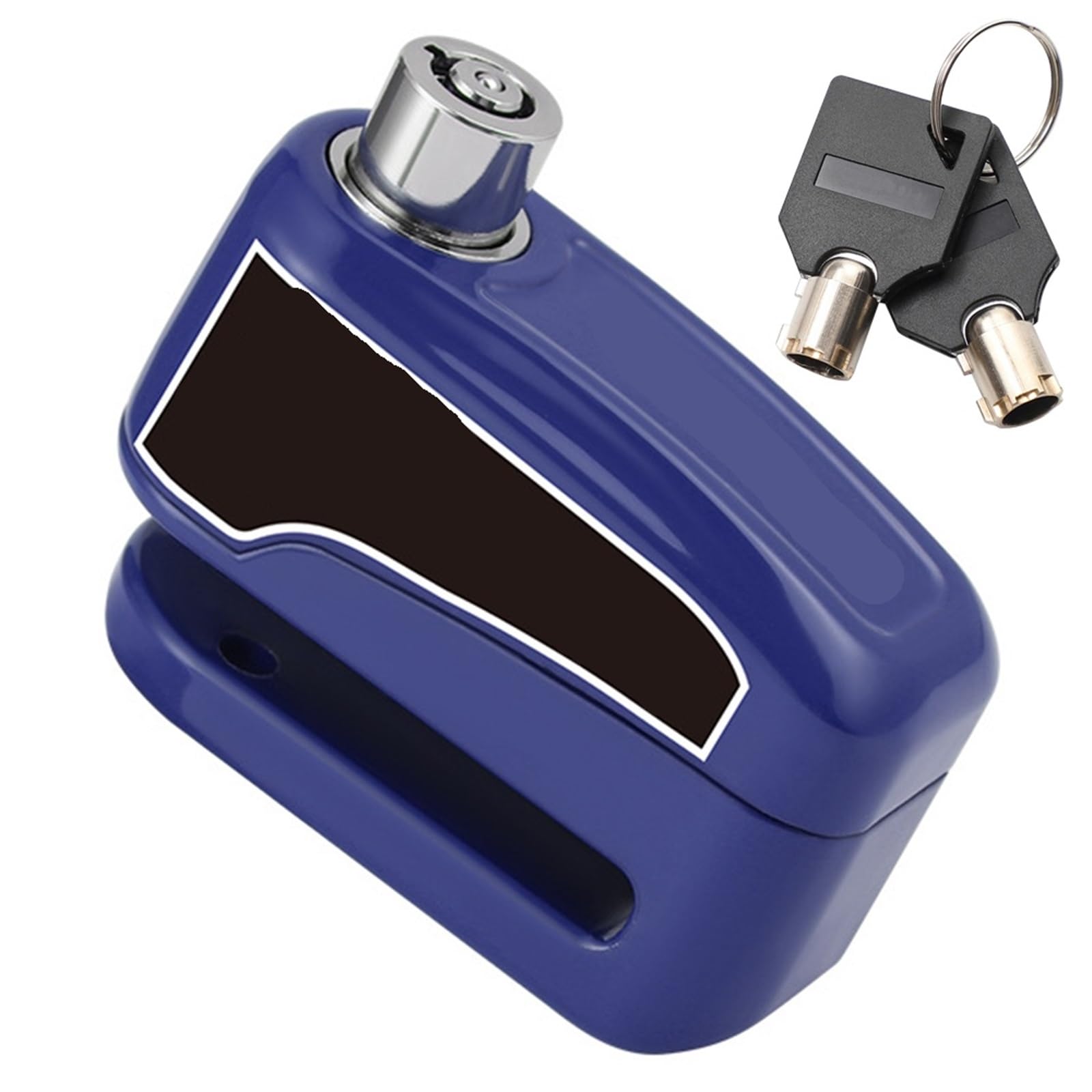 Bqwyedpl Blue Motorcycle Handlebar Lock Motorcycle Alarm Wheel Disk Brake Lock With Keys Disc Anti Theft Accessories Motorcycle Chain And Padlock(Blue)