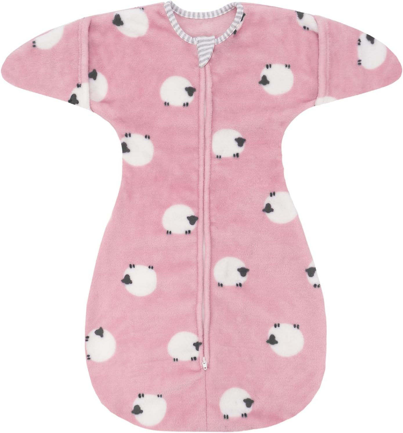 ZIGJOY Shark-Fin Transition Swaddle – 2.5 Tog Fleece Transition Sleep Sack 3-6 Months Warm Plush Baby Wearable Blanket with 2- Way Zipper for Winter Sheep ZIGJOY Shark-Fin Transition Swaddle – 2.5 Tog Fleece Transition Sleep Sack 3-6 Months Warm Plush Baby Wearable Blanket with 2- Way Zipper for Winter Sheep