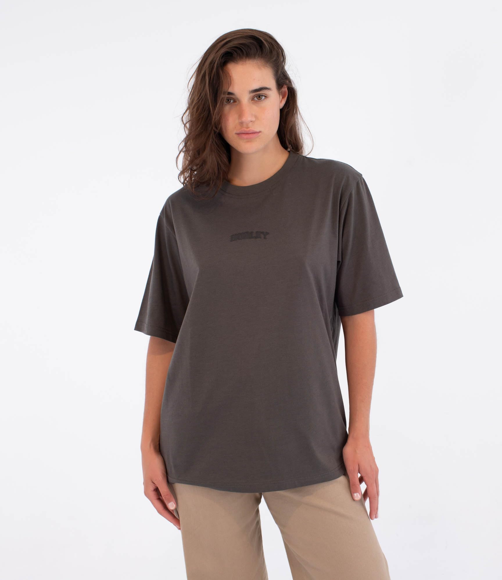 Hurley Womens Short Sleeve Stadium T-Shirt, Gray, M EU