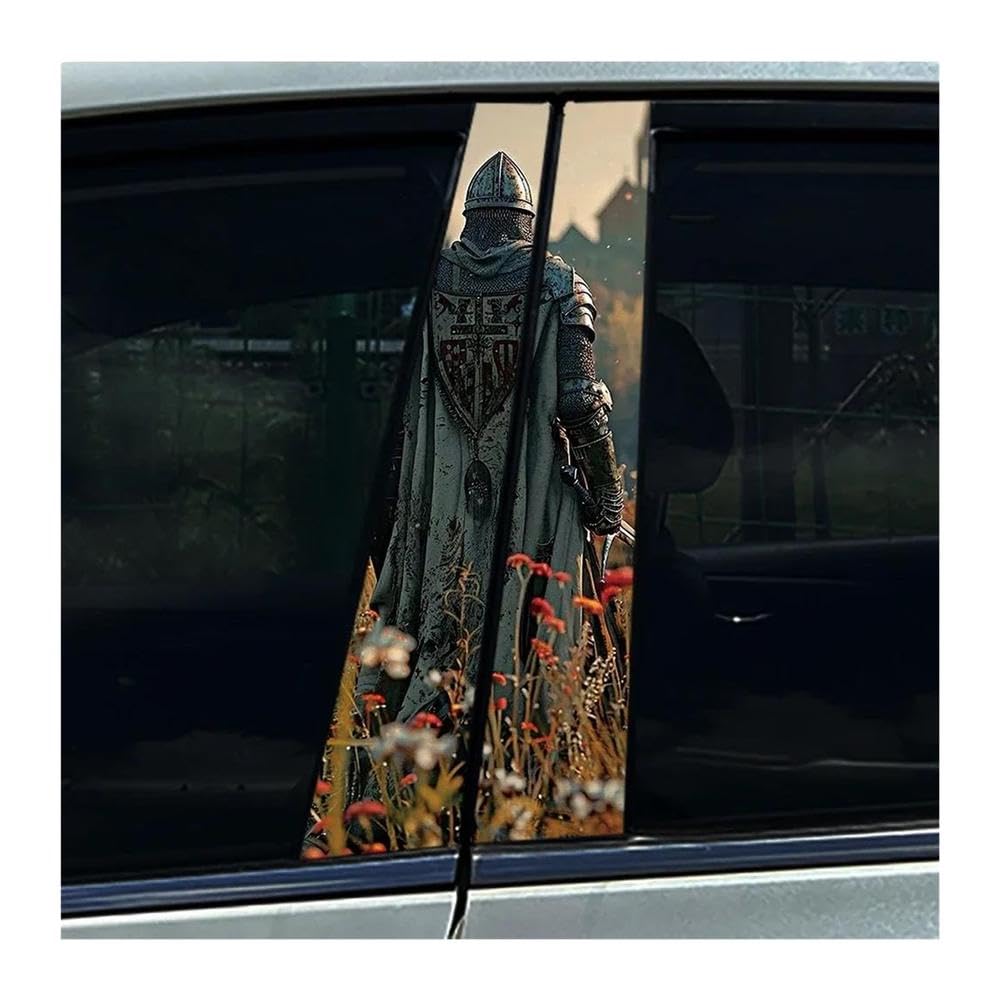 Autocollants de voiture guerrier lot de 2 stickers imperméables pour montant B