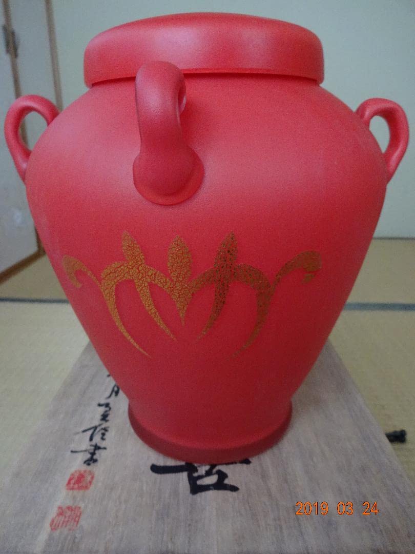 Amazon.co.jp: 高級工芸ガラス製骨壺 勧人修善 頌壺 蓮華 : ホビー