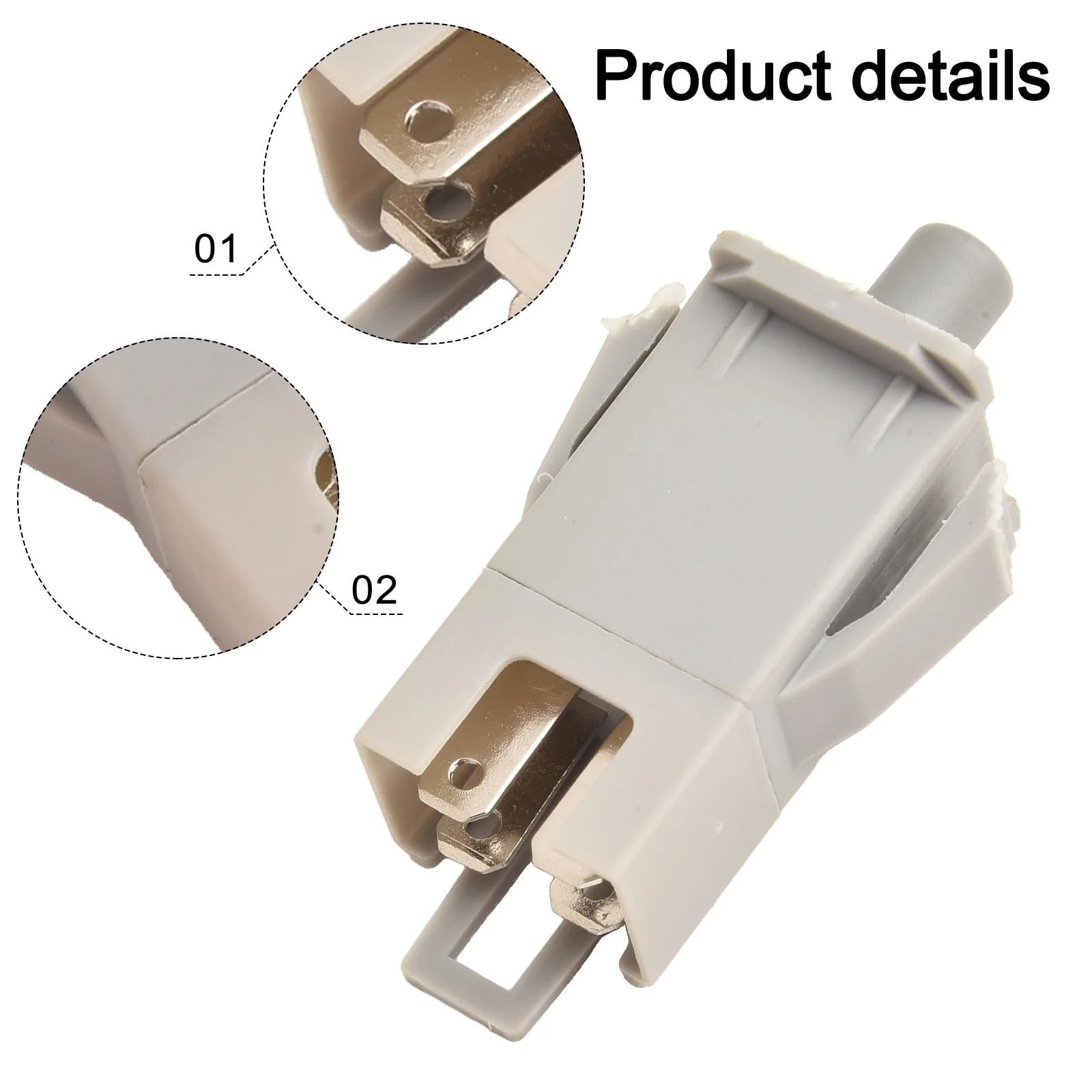 Interruptor De Asiento For Cortacésped, 4 Pines For AYP532176138 430-702, Piezas Repuesto Sensor Seguridad Metal Y Plástico Gris