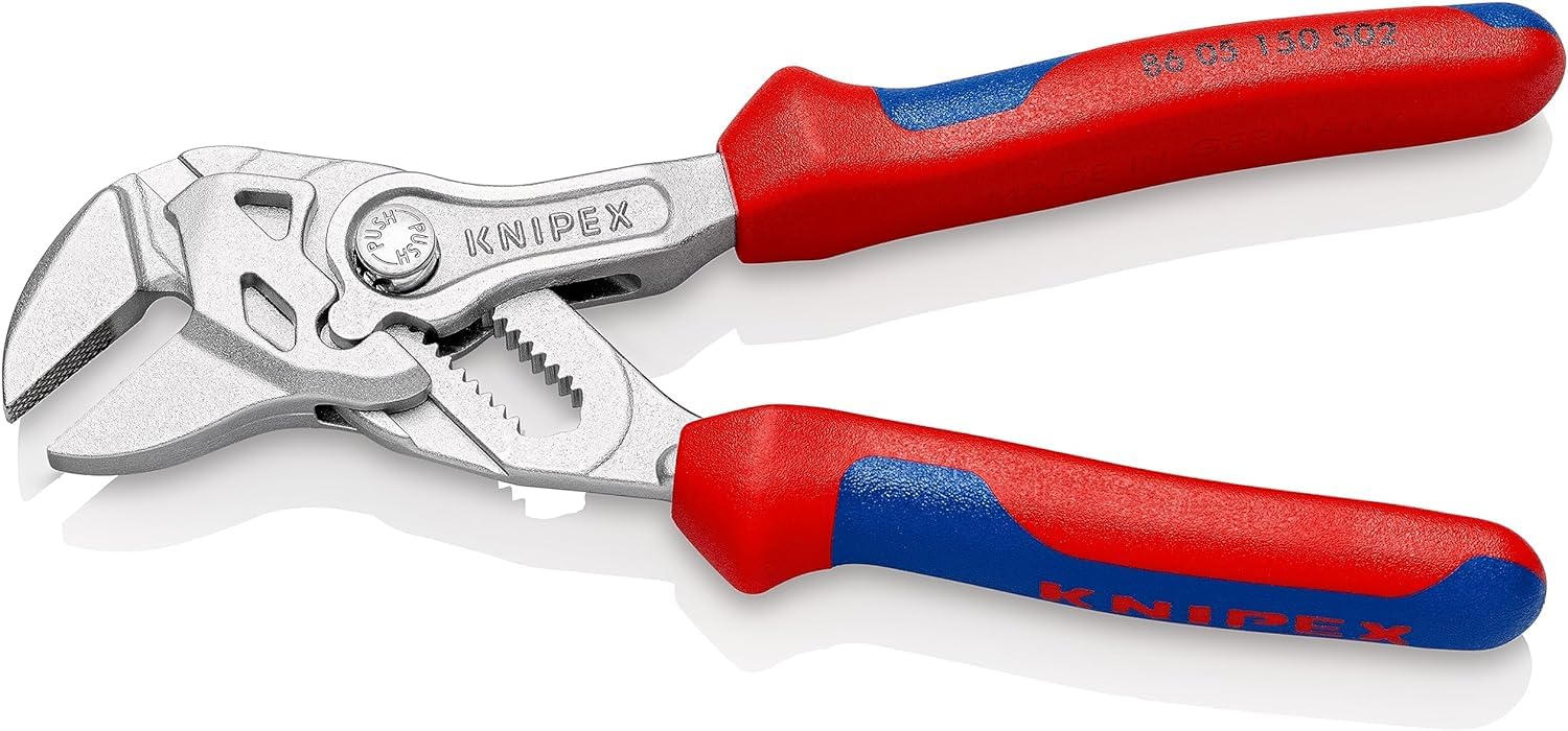 KNIPEX Szczypce-klucz ze szczękami o chropowatej powierzchni chromowany z osłonkami wielokomponentowymi 150 mm, 86 05 150 S02