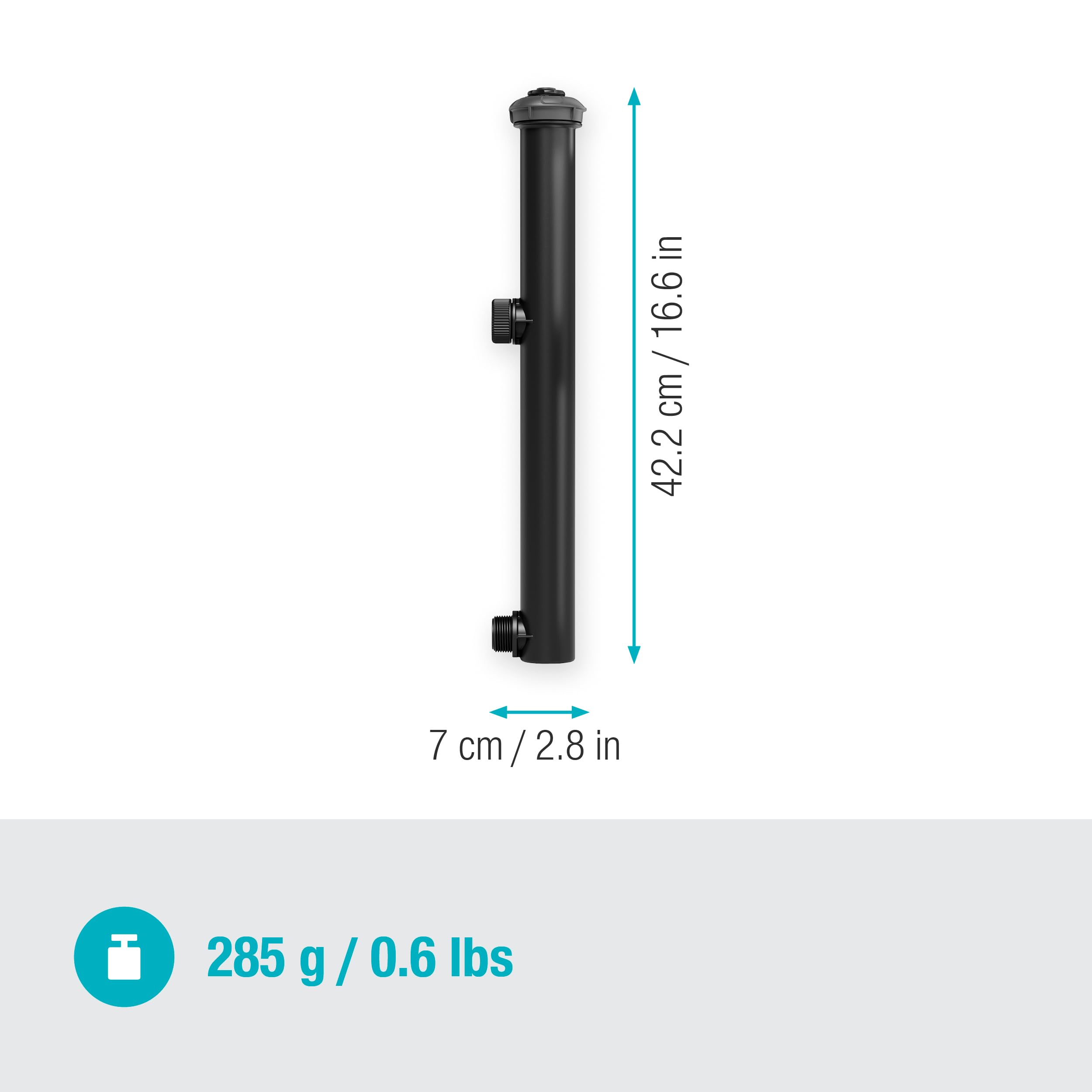 Gardena Système d'arrosage Arroseur escamotable MD40/300 : système d'arrosage escamotable pour Plantes Plus Hautes jusqu'à 40 m², portée de 2,5 à 3,5 m, Filetage extérieur 3/4" (8233-20)