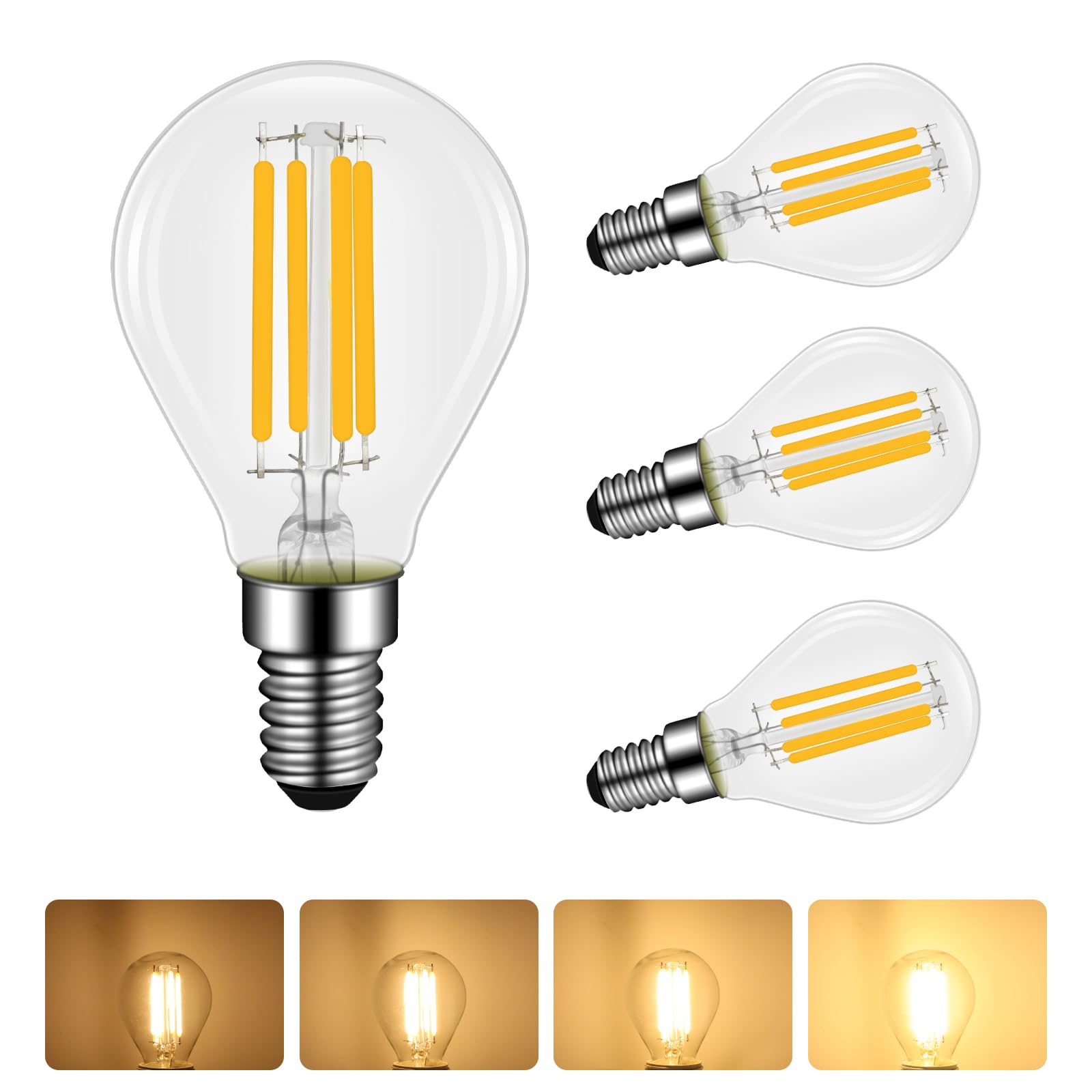V-TAC 10x Lampadine LED P45 Golf con Attacco E14-3,7W (Equivalenti a
