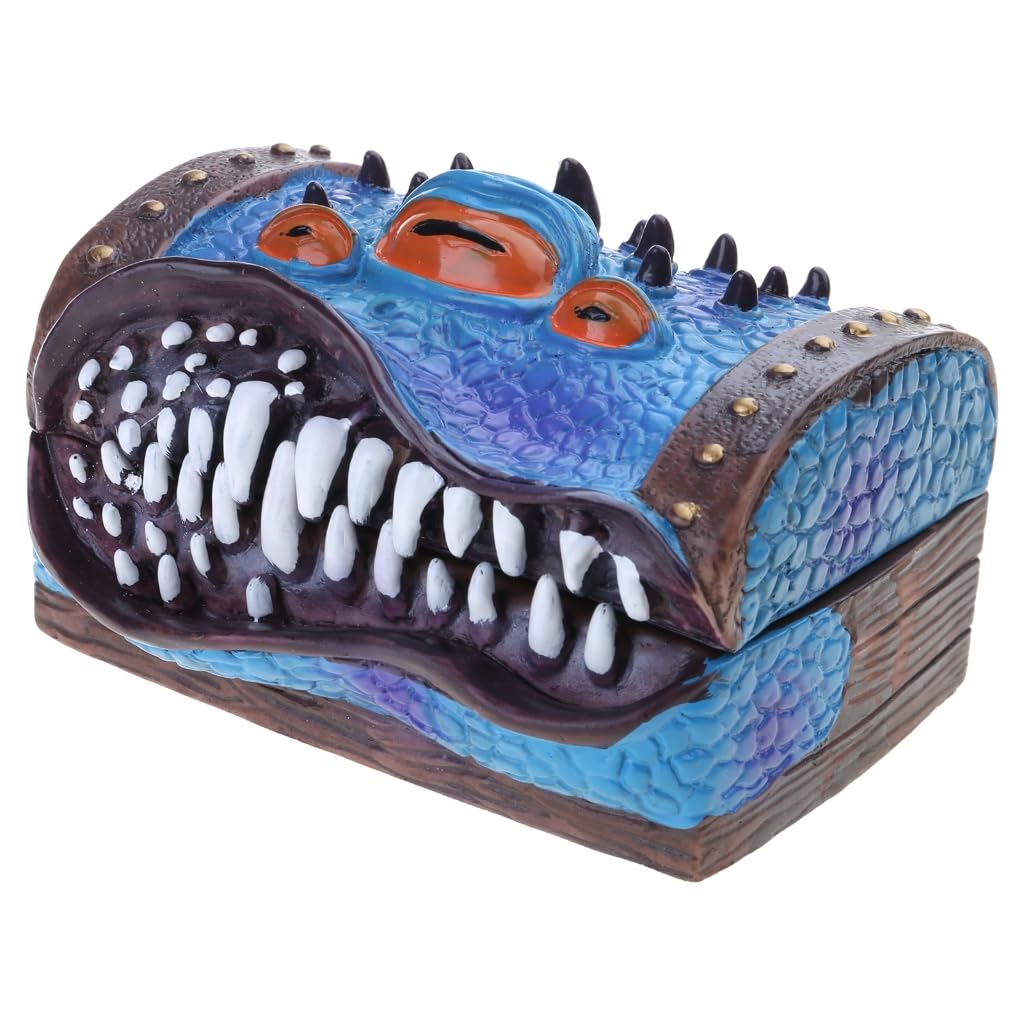 Kalttoy Grey Dark Mimic Chest Dnd Rpg Dices Box For Polyhedral Dices Roleplaying Tabletop Gaming