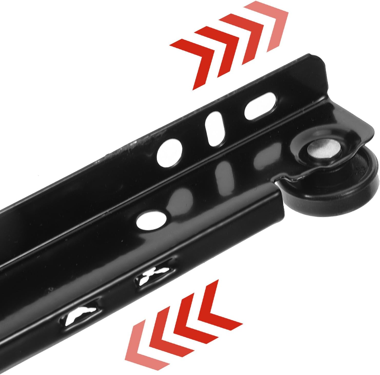 Generic 10-inch Powder Coated Drawer Slides Metal Sliding Tracks with Bottom Mount Cabinet Drawer Glides Hardware for Furniture