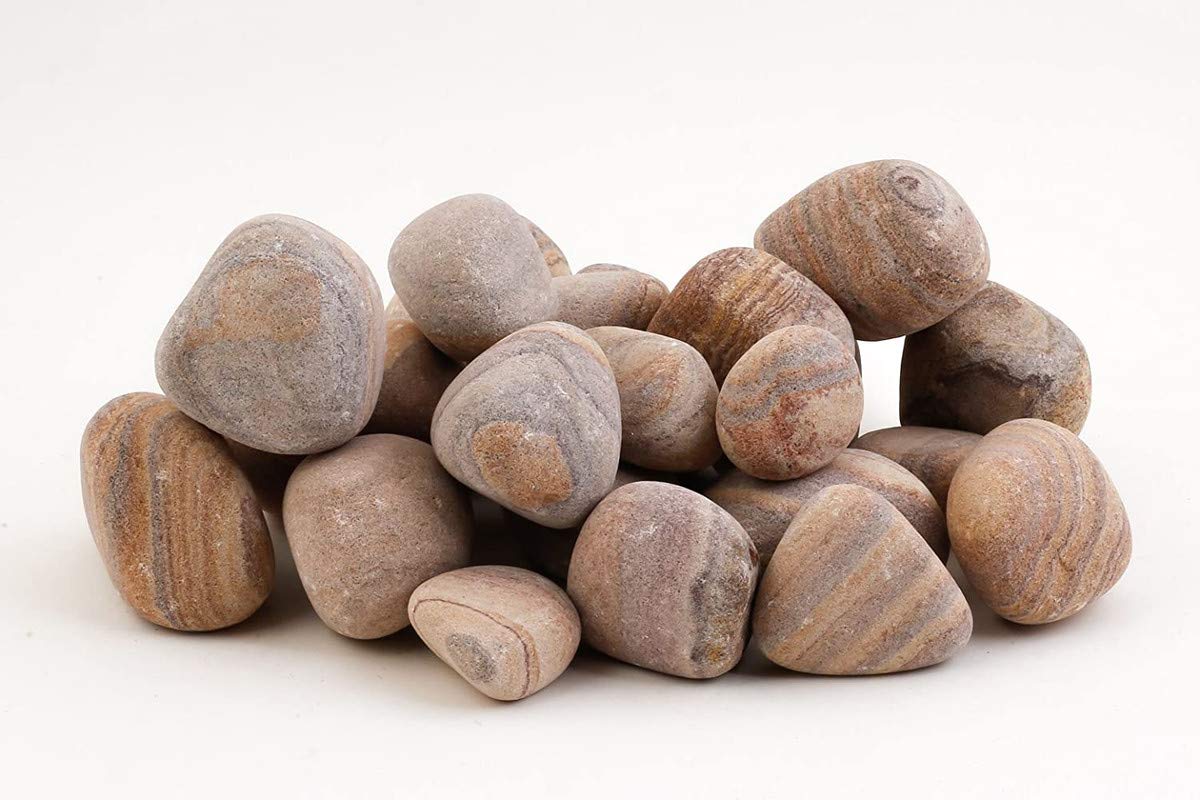 Pebbles Rainbow Decorative, Garden and Landscaping Natural Stones Pebbles, 1 kg 1"-2-inch-image-0